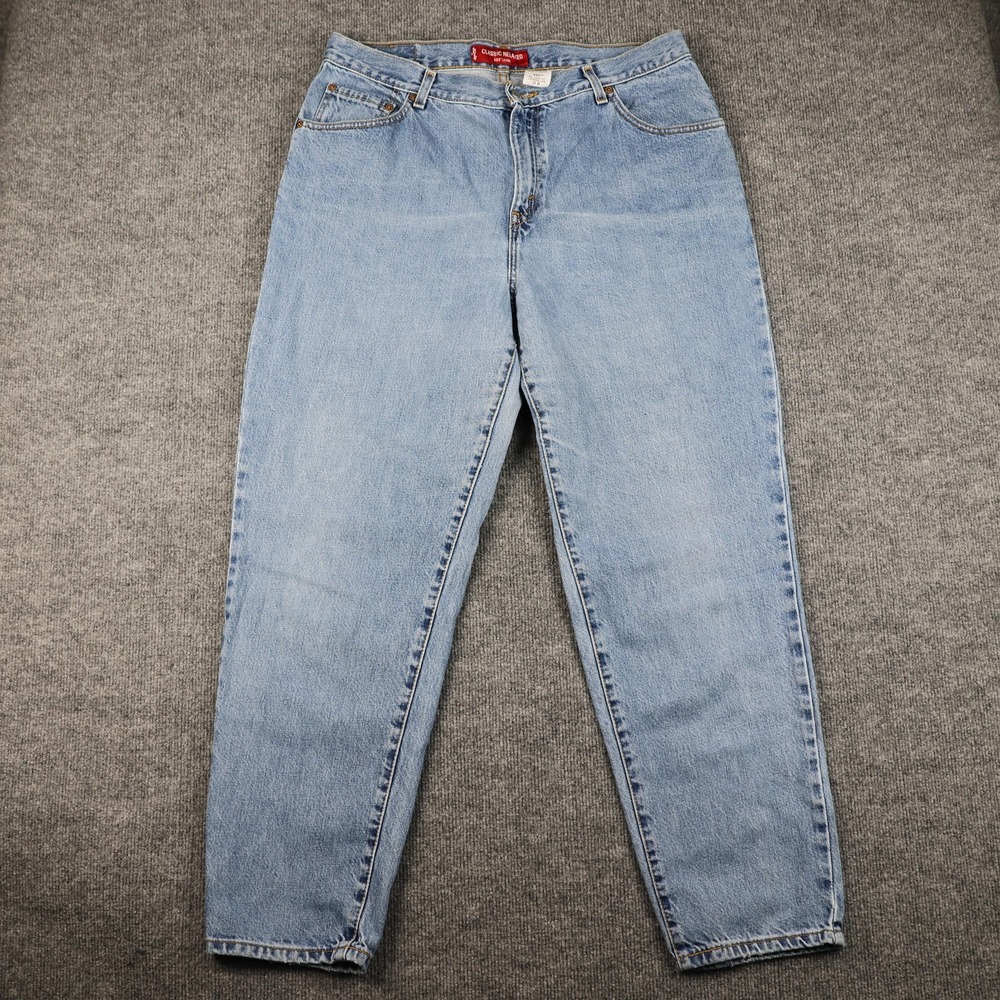 Levis 550 Jeans Womens 16 Medium Blue Relaxed Fit Tapered Leg Light Wash Denim